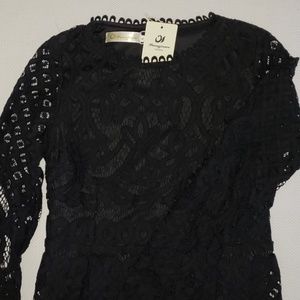 Huanggjinwu Black Lace dress